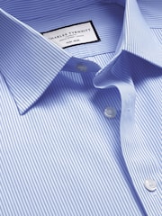 Charles Tyrwhitt Blue Classic Fit Non Iron Bengal Stripe 100% Cotton Shirt - Image 2 of 3