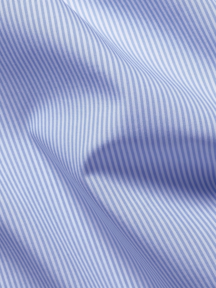 Charles Tyrwhitt Blue Classic Fit Non Iron Bengal Stripe 100% Cotton Shirt - Image 3 of 3