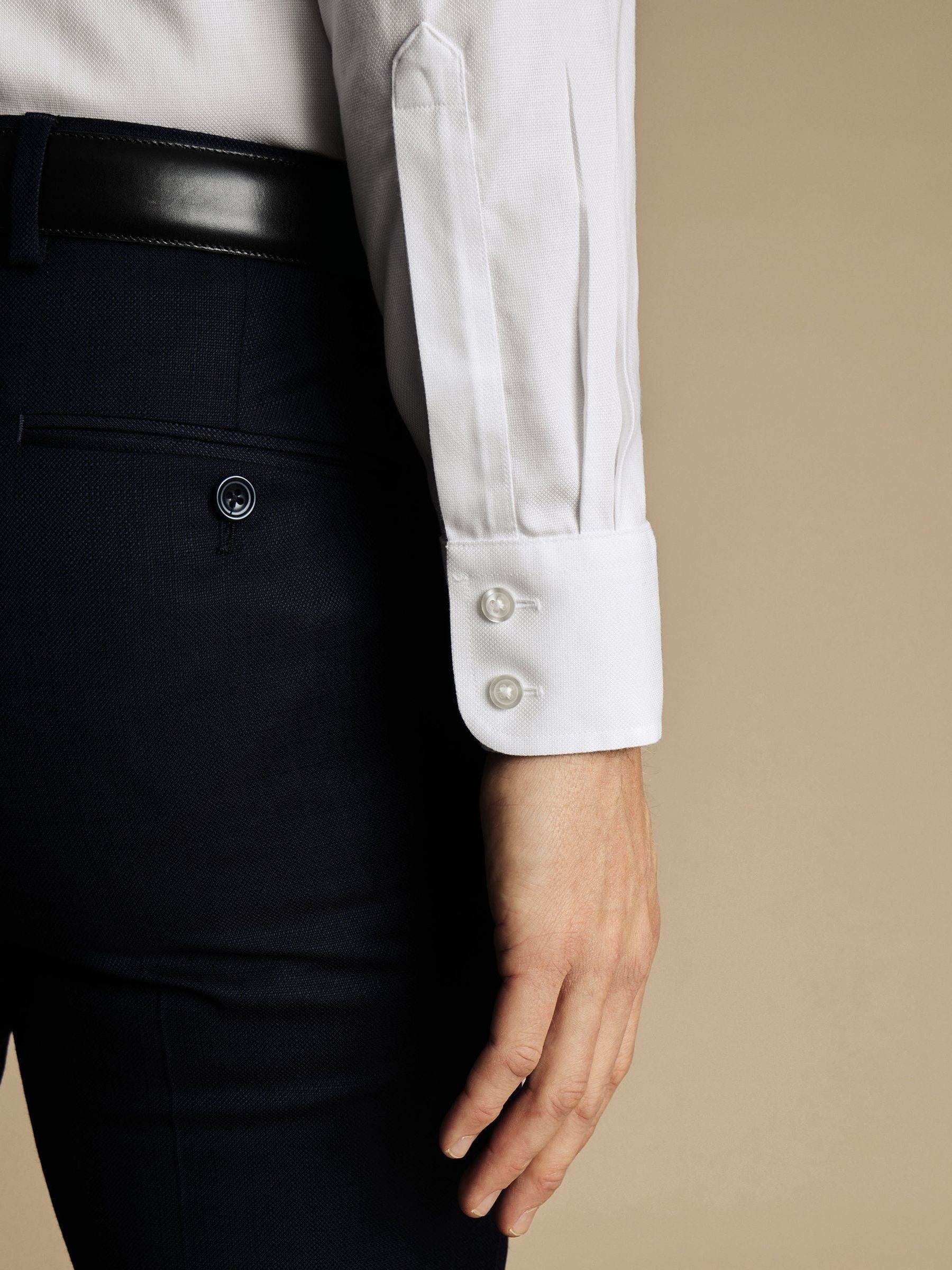 Buy Charles Tyrwhitt White Classic Fit Non-Iron Royal 100% Cotton