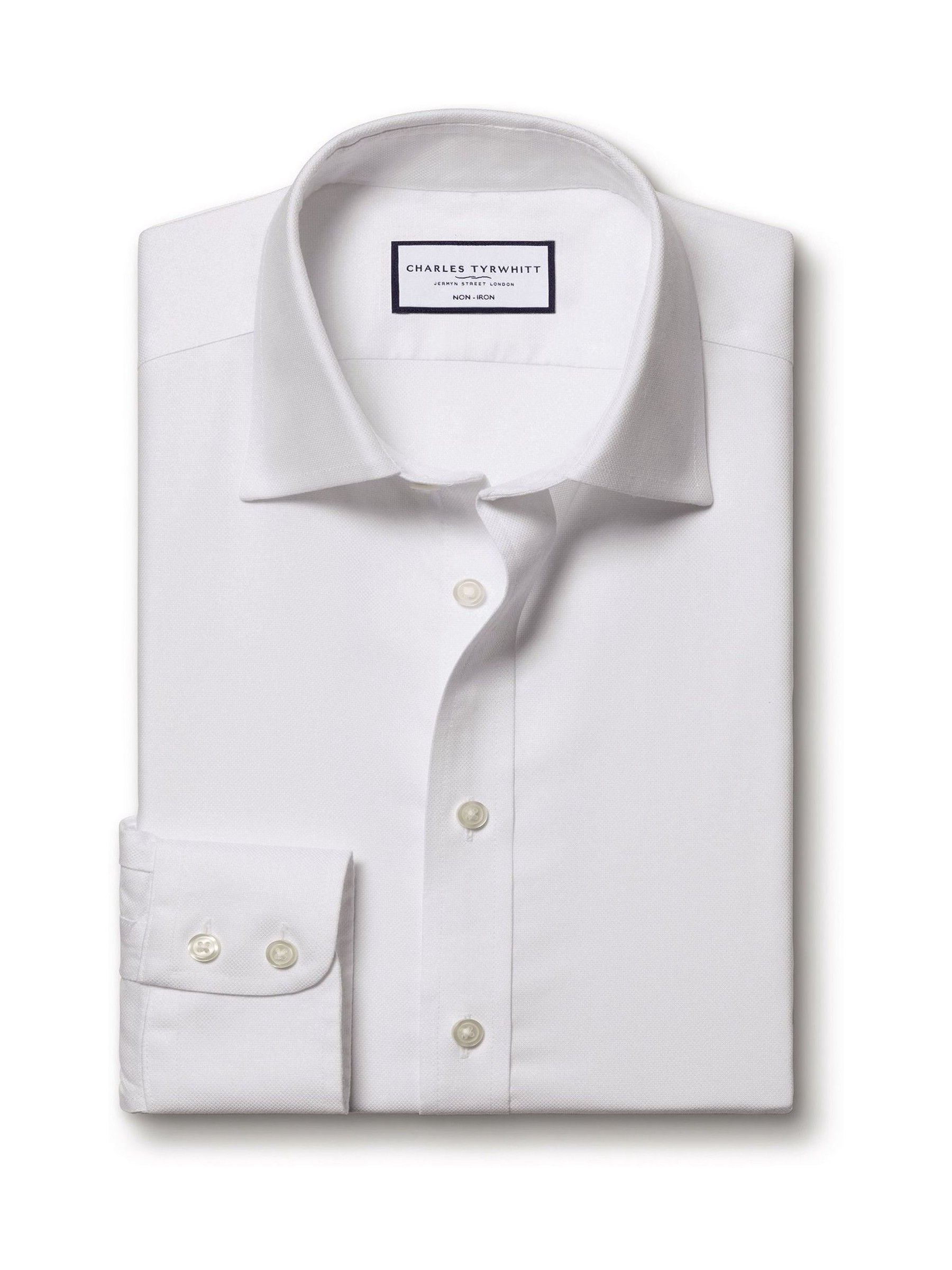 Buy Charles Tyrwhitt White Classic Fit Non-Iron Royal 100% Cotton