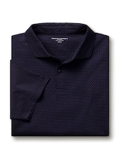 Charles Tyrwhitt Blue Printed Performance Polo Shirt - Image 3 of 5