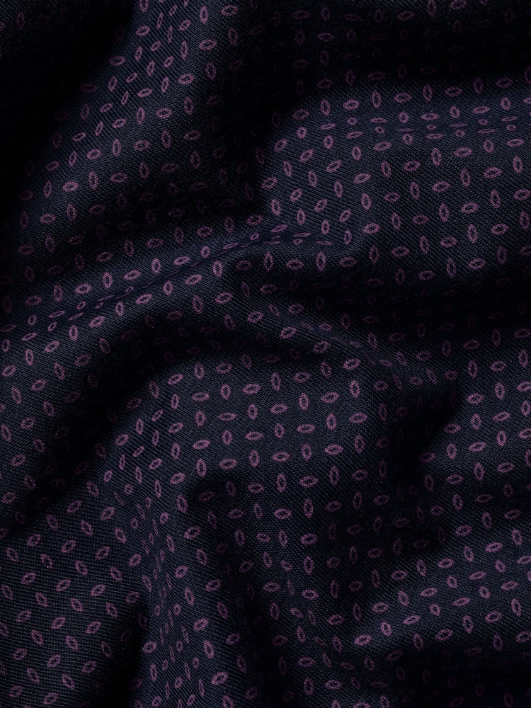 Charles Tyrwhitt Blue Printed Performance Polo Shirt - Image 4 of 5