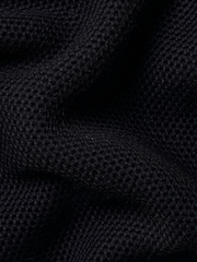 Charles Tyrwhitt Blue Honeycomb 100% Cotton Zip Neck Sweat Top - Image 5 of 5