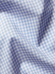 Charles Tyrwhitt Blue Slim Fit Large Check Non-Iron Stretch Poplin 100% Cotton Shirt - Image 6 of 6