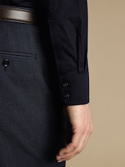 Charles Tyrwhitt Navy Classic Fit Non-Iron Royal 100% Cotton Oxford Shirt - Image 3 of 6
