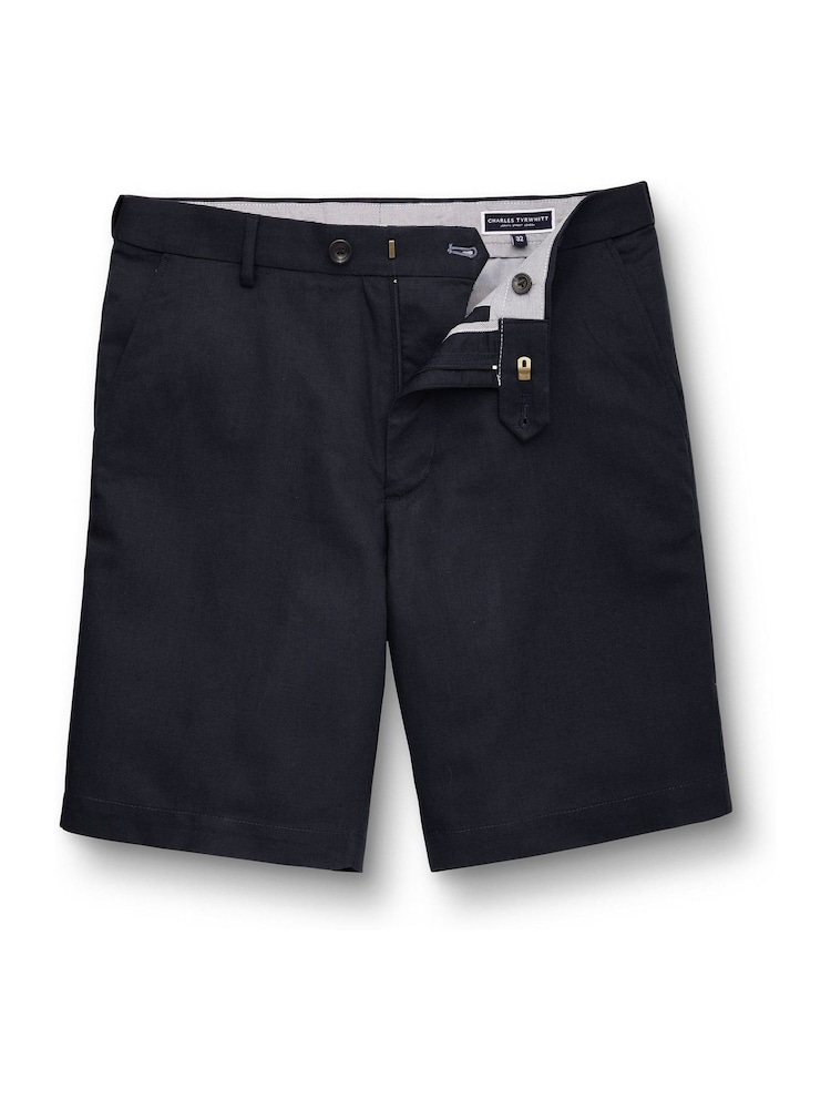 Charles Tyrwhitt Ink Blue Cotton Shorts - Image 4 of 5