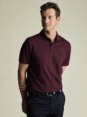 Charles Tyrwhitt Red Chrome RFU Printed Performance Short Sleeve Cardigan - Image 1 of 5