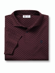 Charles Tyrwhitt Red Chrome RFU Printed Performance Short Sleeve Cardigan - Image 3 of 5