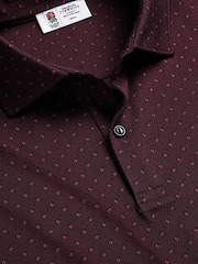 Charles Tyrwhitt Red Chrome RFU Printed Performance Short Sleeve Cardigan - Image 4 of 5