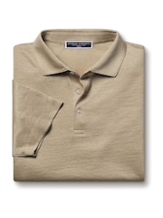 Charles Tyrwhitt Brown 100% Linen Polo Shirt - Image 1 of 4