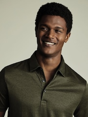 Verde - Camisa polo de linho Charles Tyrwhitt 100% - Imagem 2 de 5
