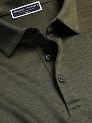 Verde - Camisa polo de linho Charles Tyrwhitt 100% - Imagem 3 de 5