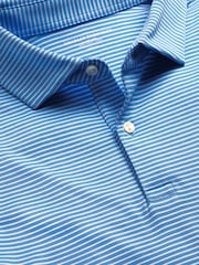 Charles Tyrwhitt Blue Performance Fine Stripe 100% Cotton Polo Shirt - Image 4 of 5