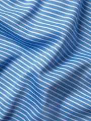 Charles Tyrwhitt Blue Performance Fine Stripe 100% Cotton Polo Shirt - Image 5 of 5