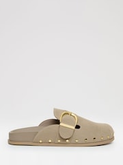 Threadbare Natural Studded Mule Sandals - Image 1 of 4