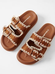 Threadbare Whipstitch Chunky Sliders - Image 3 of 5
