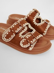 Threadbare Whipstitch Chunky Sliders - Image 4 of 5