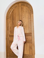 Jim Jam the Label Natural Bow Traditional Pyjamas Set - Image 1 of 5