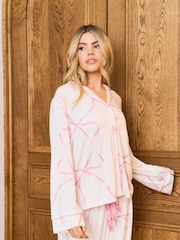 Jim Jam the Label Natural Bow Traditional Pyjamas Set - Image 4 of 5