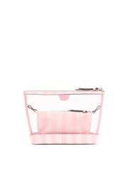 Victoria's Secret Iconic Stripe Pink AM/PM Makeup Bag Duo - Image 2 of 3