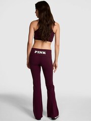 Victoria's Secret PINK Purple Rose Foldover Leggings - Image 2 of 3