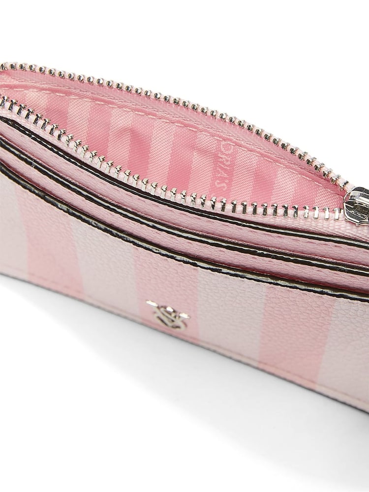 Victoria's Secret Iconic Stripe Pink Card Holder Keyring - Image 2 of 3 Victoria's Secret Iconic Stripe Pink Card Holder Keyring - Image 2 of 3