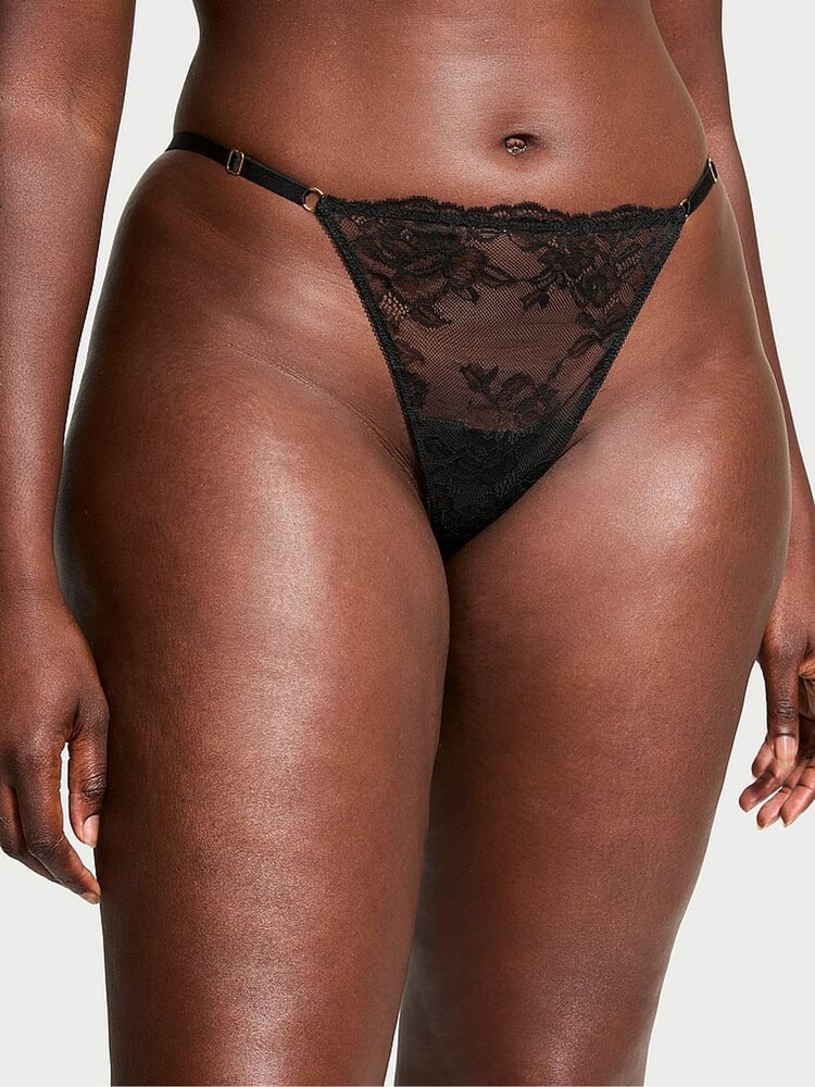Victoria's Secret Black G String Lace Knickers - Image 1 of 3 Victoria's Secret Black G String Lace Knickers - Image 1 of 3
