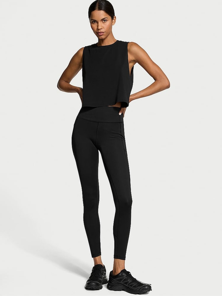 Victoria's Secret Black 7/8 Length Essential Pocket Leggings - Image 1 of 4