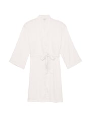 Victoria's Secret Coconut White Satin Midi Robe - Image 3 of 3
