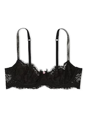 Victoria's Secret Black Unlined Balcony Twinkle Strap Lace Bra - Image 3 of 4