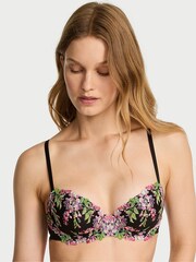 Victoria's Secret Black Lightly Lined Demi Wisteria Embroidery Bra - Image 1 of 2