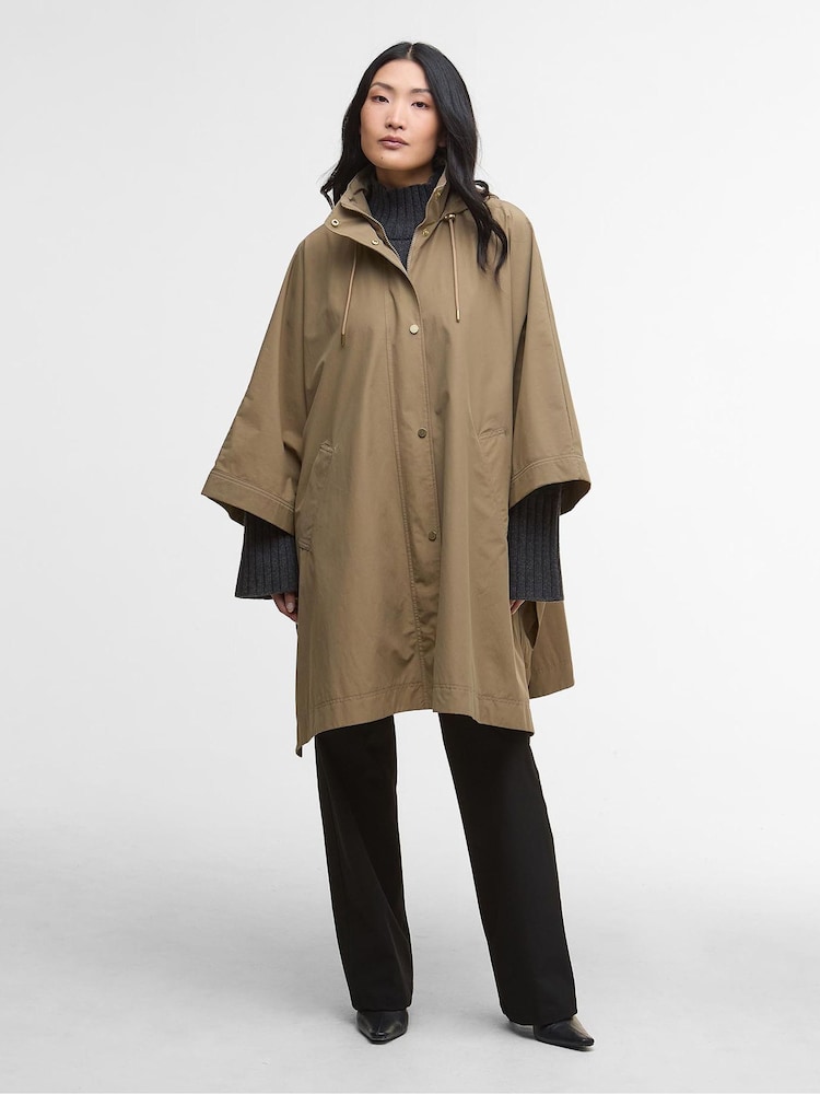 Barbour® Brown Everlee Showerproof Cape - Image 1 of 7