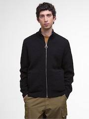 Barbour® Black Milburn Zip Through Jumper - Image 1 of 6