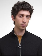 Barbour® Black Milburn Zip Through Jumper - Image 4 of 6