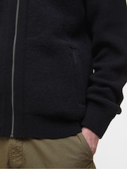 Barbour® Black Milburn Zip Through Jumper - Image 5 of 6