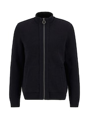 Barbour® Black Milburn Zip Through Jumper - Image 6 of 6