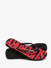 Superdry Black Core Logo Flip Flops - Image 2 of 3