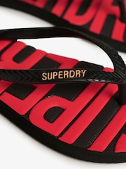 Superdry Black Core Logo Flip Flops - Image 3 of 3