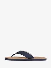 Superdry Blue Cork Graphic Print Flip Flops - Image 2 of 7