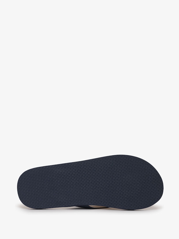 Superdry Blue Cork Graphic Print Flip Flops - Image 7 of 7