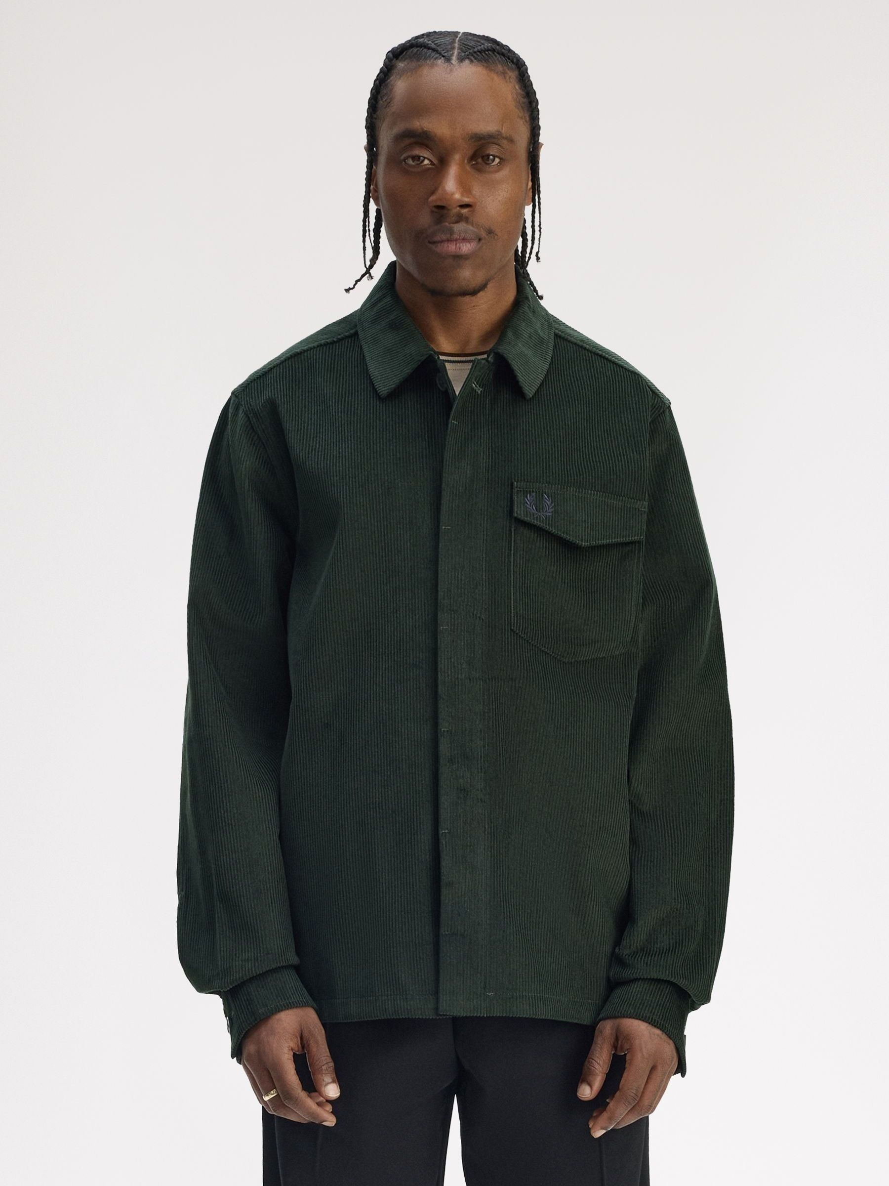 Buy Fred Perry Green Corduroy Overshirt from Next USA