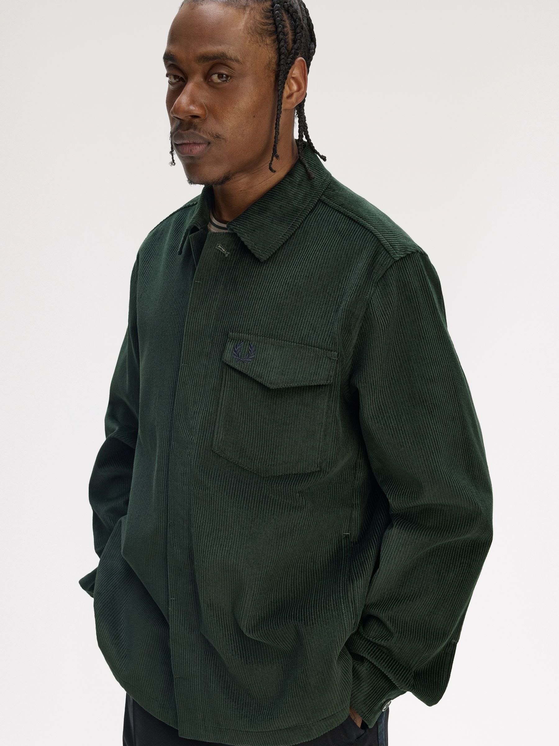 Buy Fred Perry Green Corduroy Overshirt from Next USA
