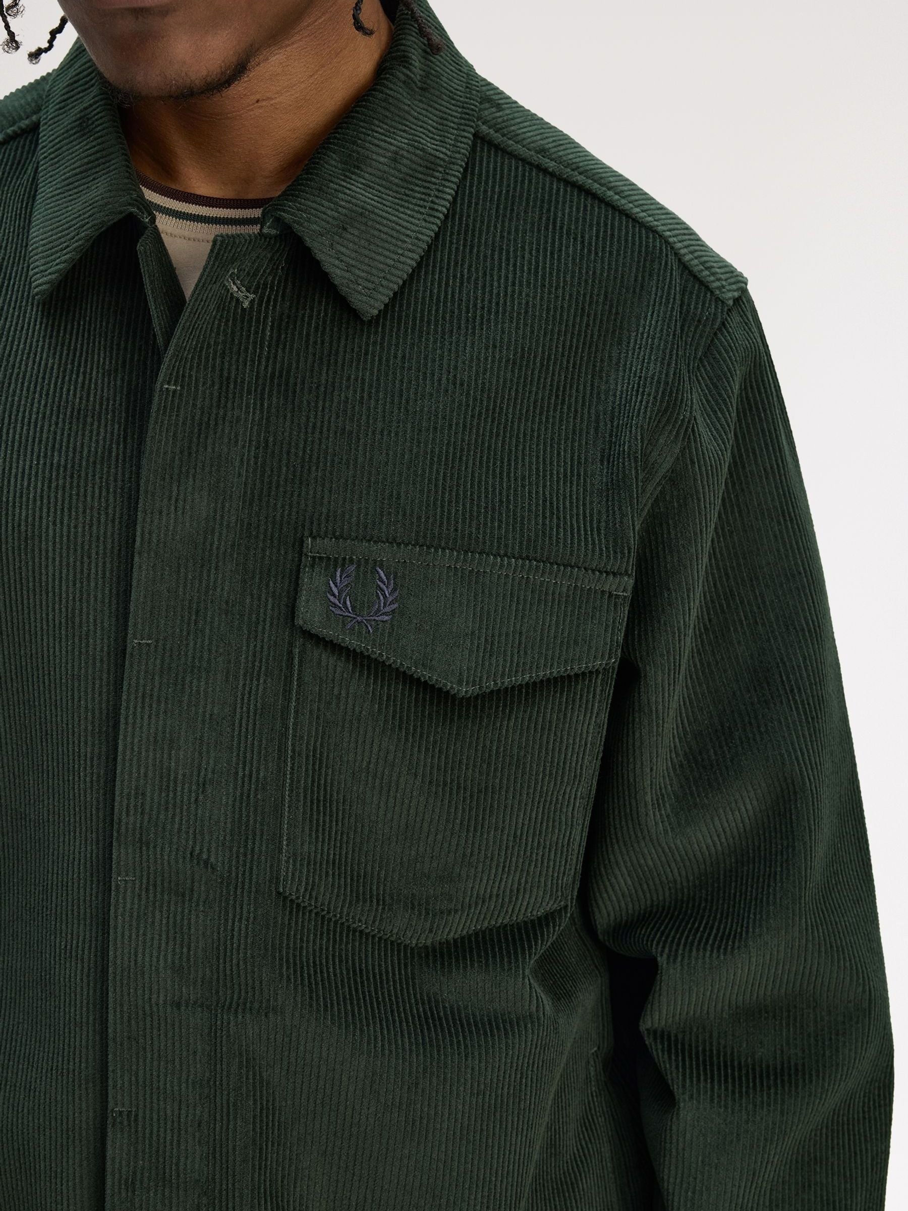 Buy Fred Perry Green Corduroy Overshirt from Next USA