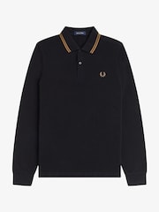 Fred Perry Twin Tipped Long Sleeve Polo Shirt - Imagen 1 de 2