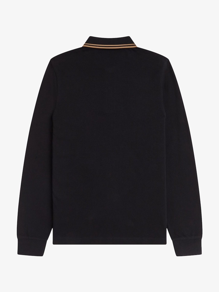 Fred Perry Twin Tipped Long Sleeve Polo Shirt - Imagen 2 de 2