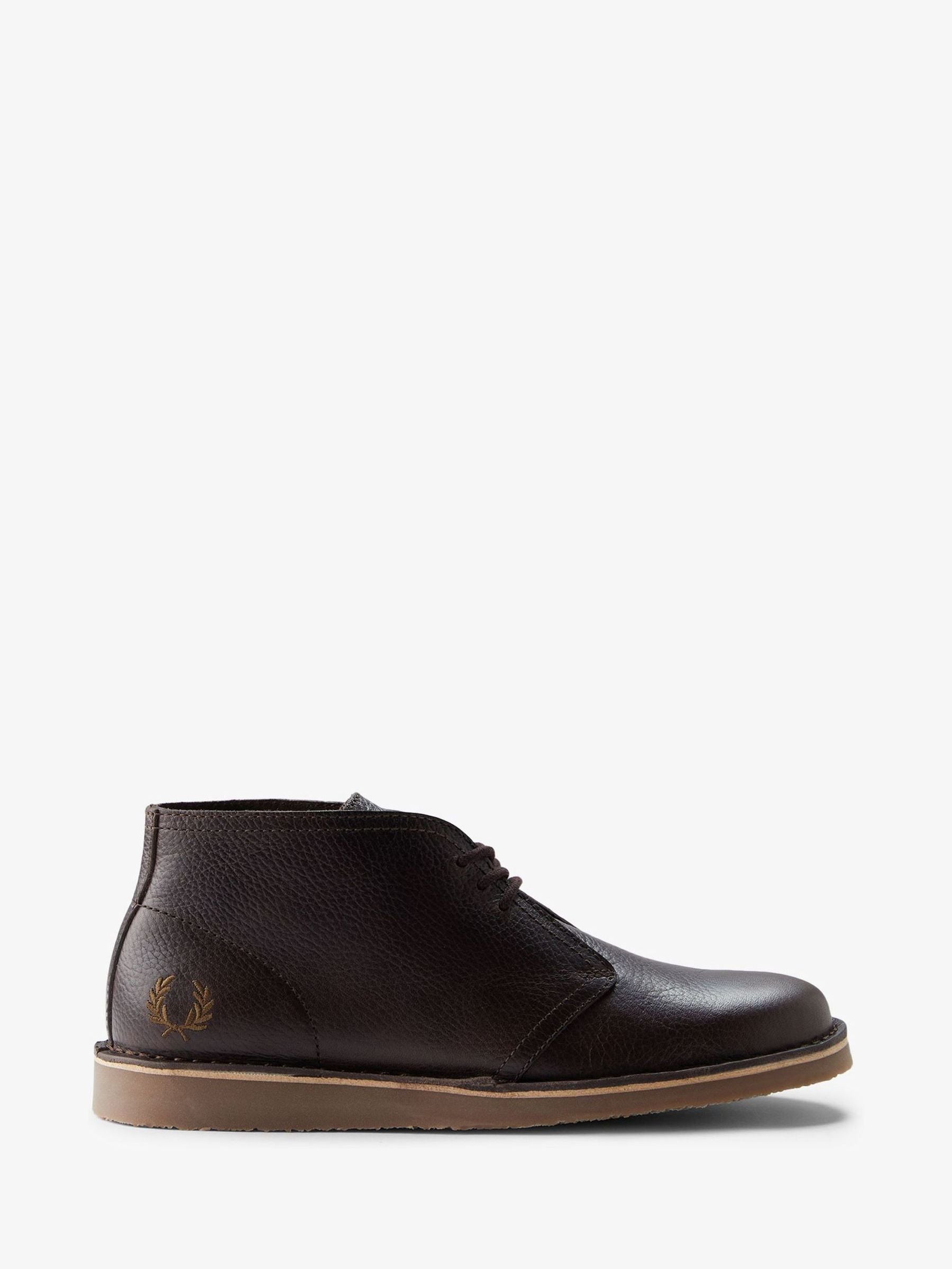 Buy Fred Perry Brown Hawley Leather Shoes from Next Luxembourg