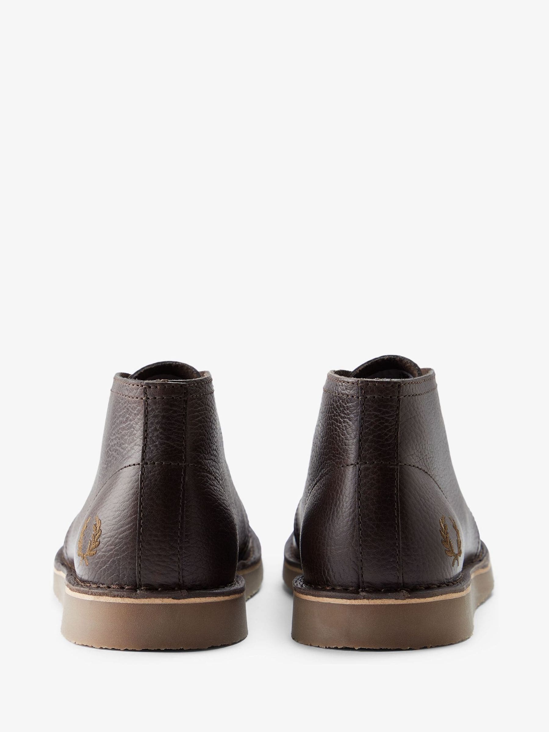 Buy Fred Perry Brown Hawley Leather Shoes from Next Luxembourg