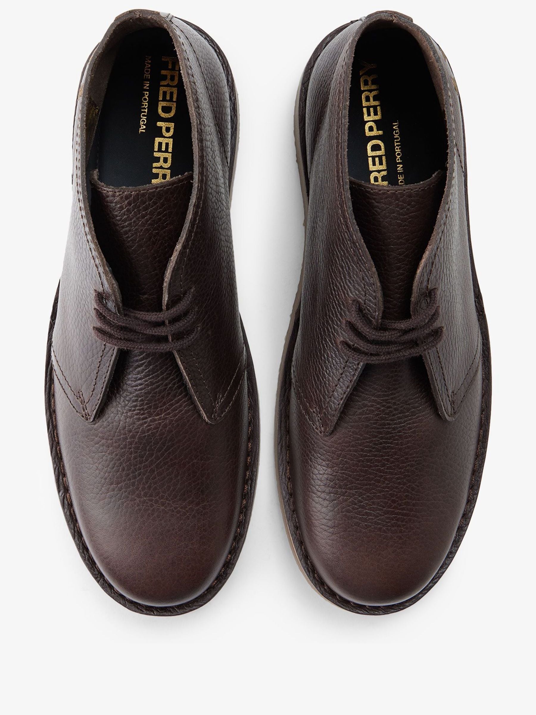 Buy Fred Perry Brown Hawley Leather Shoes from Next Luxembourg