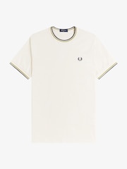 Fred Perry Natural Twin Tipped T-Shirt - Image 1 of 2