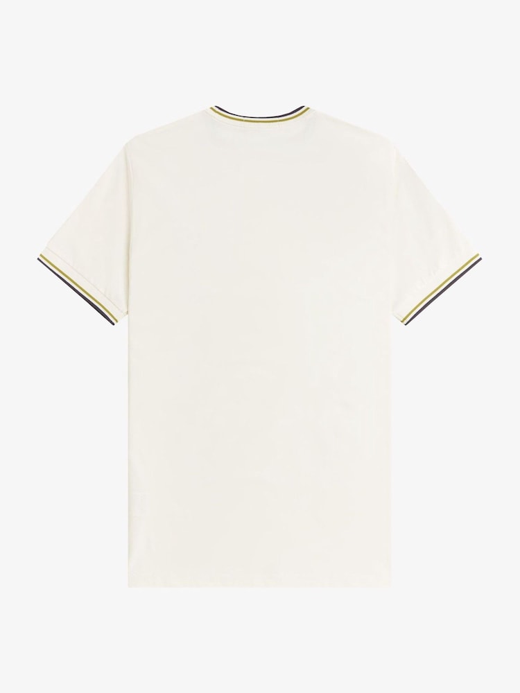 Fred Perry Natural Twin Tipped T-Shirt - Image 2 of 2